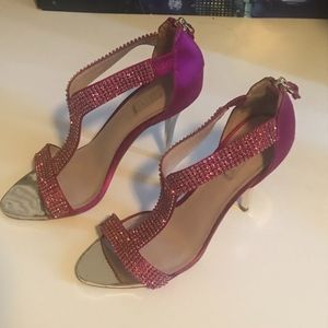 GLINT Devyn Pink Fuschia Strappy Heels